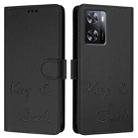 For OnePlus Nord N20 SE Smile Embossing RFID Leather Phone Case(Black) - 3