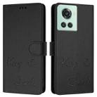 For OnePlus 10R / Ace Smile Embossing RFID Leather Phone Case(Black) - 3