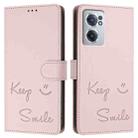 For OnePlus Nord CE 2 5G Smile Embossing RFID Leather Phone Case(Pink) - 3