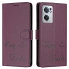 For OnePlus Nord CE 2 5G Smile Embossing RFID Leather Phone Case(Violet) - 3