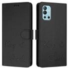 For OnePlus 9R / 8T Smile Embossing RFID Leather Phone Case(Black) - 3