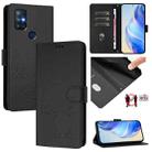 For OnePlus Nord N10 5G Smile Embossing RFID Leather Phone Case(Black) - 1