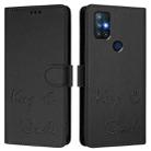 For OnePlus Nord N10 5G Smile Embossing RFID Leather Phone Case(Black) - 3