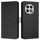 For OnePlus 13R / Ace 5 Pro 5G Smile Embossing RFID Leather Phone Case(Black) - 2