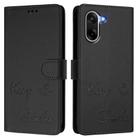 For OnePlus Ace 5 Racing Smile Embossing RFID Leather Phone Case(Black) - 2