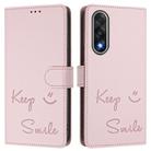 For OnePlus Ace 5 Ultra Smile Embossing RFID Leather Phone Case(Pink) - 2