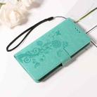 For iPhone 15 Plus Embossed Butterfly Flowers Leather Phone Case(Green) - 2