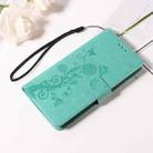 For iPhone 12 Pro Max Embossed Butterfly Flowers Leather Phone Case(Green) - 2