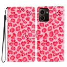 For HMD Pulse+ 3D Pattern Leather Phone Case(Pink Leopard Print) - 1