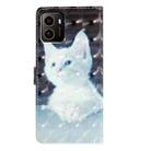 For HMD Pulse+ 3D Pattern Leather Phone Case(White Cat) - 3