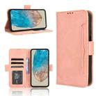 For Samsung Galaxy M35 5G Skin Feel Calf Texture Card Slots Leather Phone Case(Pink) - 1