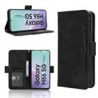For Samsung Galaxy M56 5G Skin Feel Calf Texture Card Slots Leather Phone Case(Black) - 1