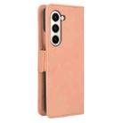 For Samsung Galaxy Z Fold6 Skin Feel Calf Texture Card Slots Leather Phone Case(Pink) - 3