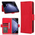 For Samsung Galaxy Z Fold6 Skin Feel Calf Texture Card Slots Leather Phone Case(Red) - 1