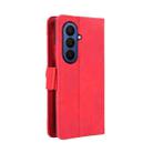 For Samsung Galaxy Z Fold7 Skin Feel Calf Texture Card Slots Leather Phone Case(Red) - 3
