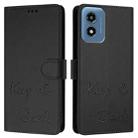 For Motorola Moto G 5G 2024 Global Smile Embossing RFID Leather Phone Case(Black) - 3