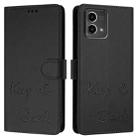 For Motorola Moto G Stylus 5G 2024 Smile Embossing RFID Leather Phone Case(Black) - 3