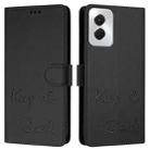 For Motorola Moto G Power 5G 2024 Smile Embossing RFID Leather Phone Case(Black) - 3