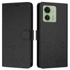 For Motorola Edge 2023 North US Version Smile Embossing RFID Leather Phone Case(Black) - 3