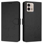 For Motorola Moto G Stylus 5G 2023 Smile Embossing RFID Leather Phone Case(Black) - 3