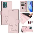 For Motorola Edge 40 Pro 5G Smile Embossing RFID Leather Phone Case(Pink) - 1