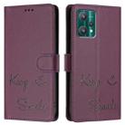 For Motorola Edge 40 Pro 5G Smile Embossing RFID Leather Phone Case(Violet) - 3