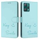 For Motorola Edge+ 2023/Moto X40 Smile Embossing RFID Leather Phone Case(Mint Green) - 3