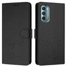 For Motorola Moto G Stylus 5G 2022 Smile Embossing RFID Leather Phone Case(Black) - 3