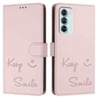 For Motorola Edge S30/Moto G200 5G Smile Embossing RFID Leather Phone Case(Pink) - 3