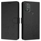 For Motorola Moto G Power 2022 Smile Embossing RFID Leather Phone Case(Black) - 3