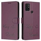 For Motorola Moto G30/G10/G20 Smile Embossing RFID Leather Phone Case(Violet) - 3