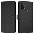 For Motorola Moto G10 Power Smile Embossing RFID Leather Phone Case(Black) - 3