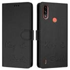 For Motorola Moto E7 Power Smile Embossing RFID Leather Phone Case(Black) - 3