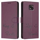 For Motorola Moto G Power 2021 Smile Embossing RFID Leather Phone Case(Violet) - 3