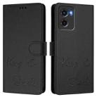 For Motorola Moto G05 Smile Embossing RFID Leather Phone Case(Black) - 3