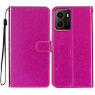 For HMD Pulse+ Glitter Powder Flip Leather Phone Case(Rose Red) - 1