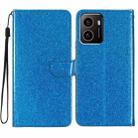 For HMD Pulse+ Glitter Powder Flip Leather Phone Case(Blue) - 1