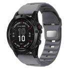 For Garmin Fenix 7X / 7X Pro Rough Style Silicone Quick Release Watch Band(Grey) - 1