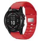 For Garmin Fenix 7X / 7X Pro Rough Style Silicone Quick Release Watch Band(Red) - 1