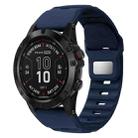 For Garmin Fenix 7X / 7X Pro Rough Style Silicone Quick Release Watch Band(Dark Blue) - 1