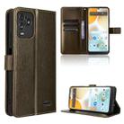 For BLU View 5 Pro Diamond Texture Leather Phone Case(Brown) - 1