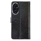 For Honor 200 Glitter Powder Flip Leather Phone Case(Black) - 3