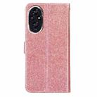 For Honor 200 Glitter Powder Flip Leather Phone Case(Rose Gold) - 3