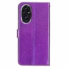 For Honor 200 Glitter Powder Flip Leather Phone Case(Purple) - 3