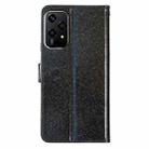 For Honor 200 Lite Global Glitter Powder Flip Leather Phone Case(Black) - 3