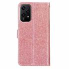 For Honor 200 Lite Global Glitter Powder Flip Leather Phone Case(Rose Gold) - 3