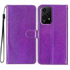 For Honor 200 Lite Global Glitter Powder Flip Leather Phone Case(Purple) - 1