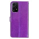 For Honor 200 Lite Global Glitter Powder Flip Leather Phone Case(Purple) - 3