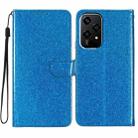 For Honor 200 Lite Global Glitter Powder Flip Leather Phone Case(Blue) - 1