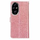 For Honor 200 Pro Glitter Powder Flip Leather Phone Case(Rose Gold) - 3